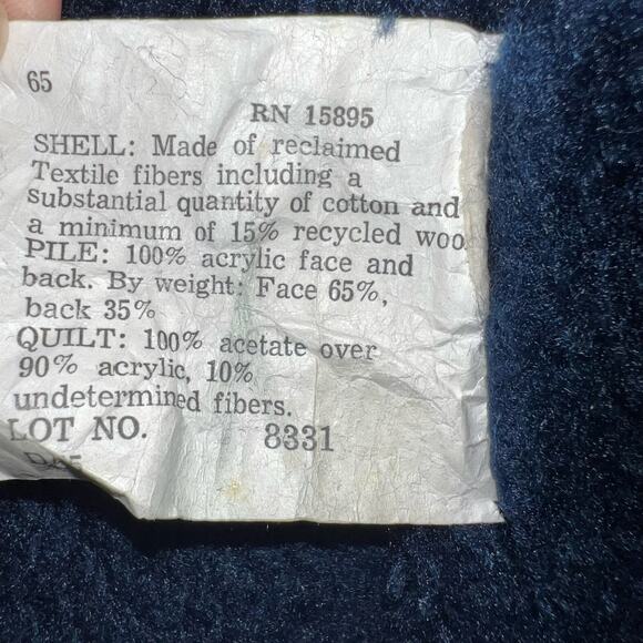 VINTAGE QUALITY SEARS Plaid FLEECE LINED Shirt shacket Jacket blue  men sz Large - Picture 4 of 8